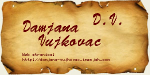 Damjana Vujkovac vizit kartica